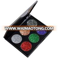 2017 Top 1 Makeup No animal fat pressed metallic shimmer glitter eyeshadow powder palette private label glitter eyeshadow makeup