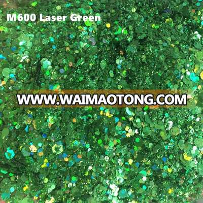 Mixed Hexagon Laser Cosmetic bulk glitter powder flakes body glitter pigments wholesale mixed glitter